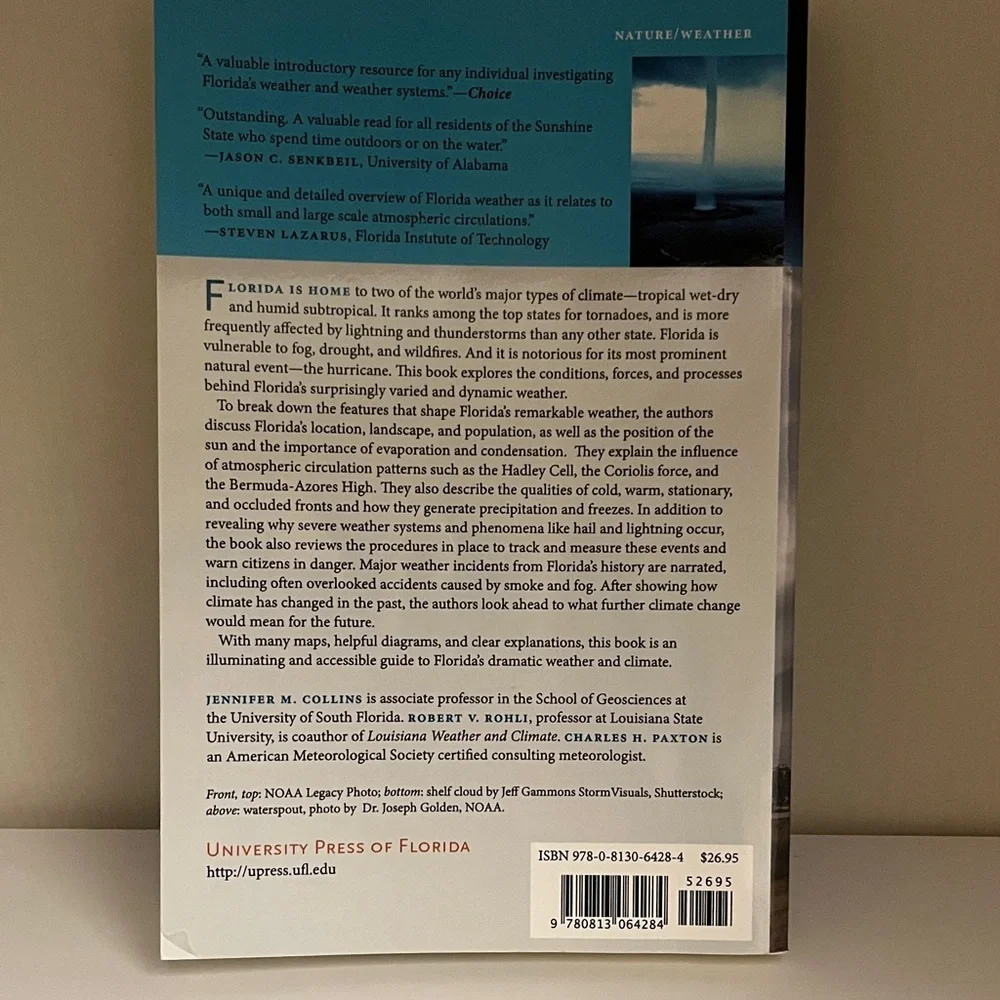 Florida Weather and Climate Paperback Book - by Jennifer Collins